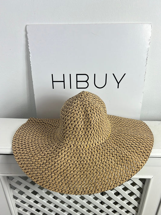 OTHERS. Wide-brimmed raffia hat