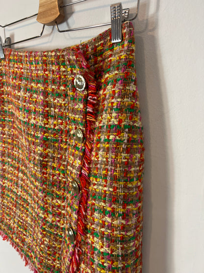 UTERQÜE. Falda tweed colores. T M