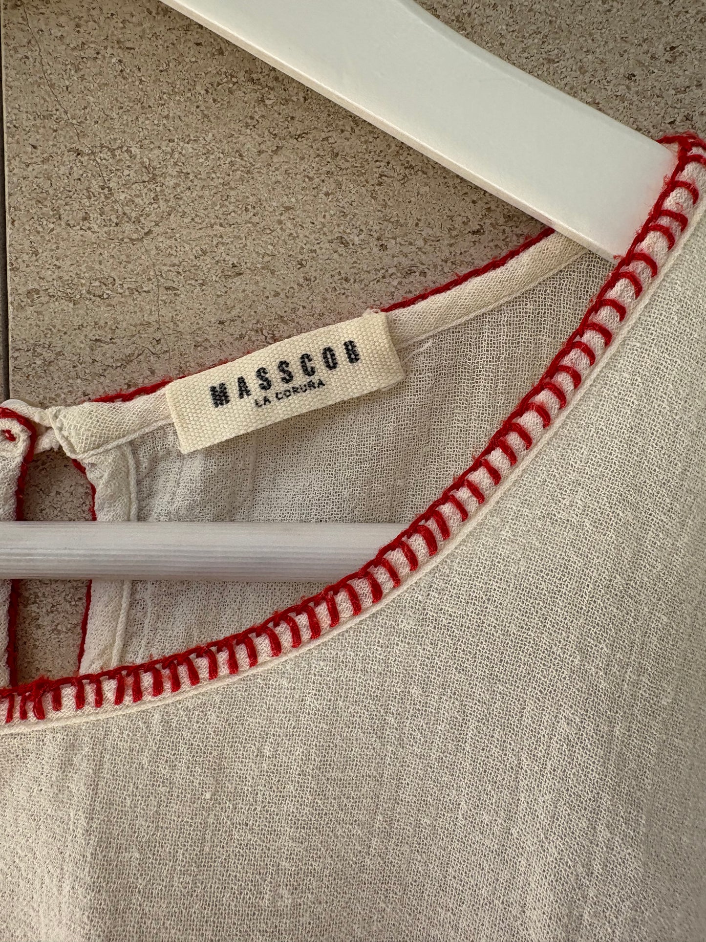 MASSCOB. Top algodón punto de cruz. T S