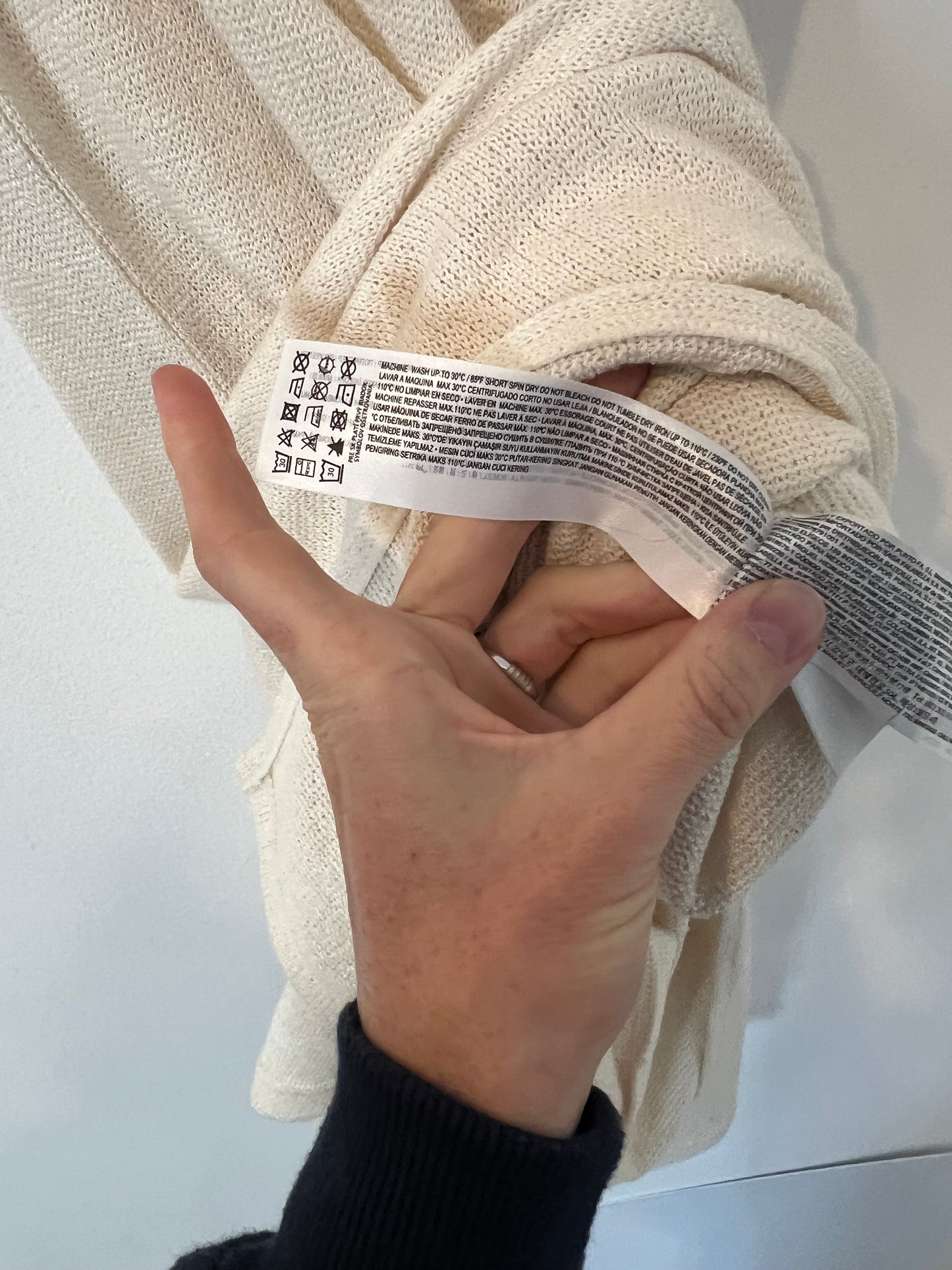 IMAN. White ribbed top Tm