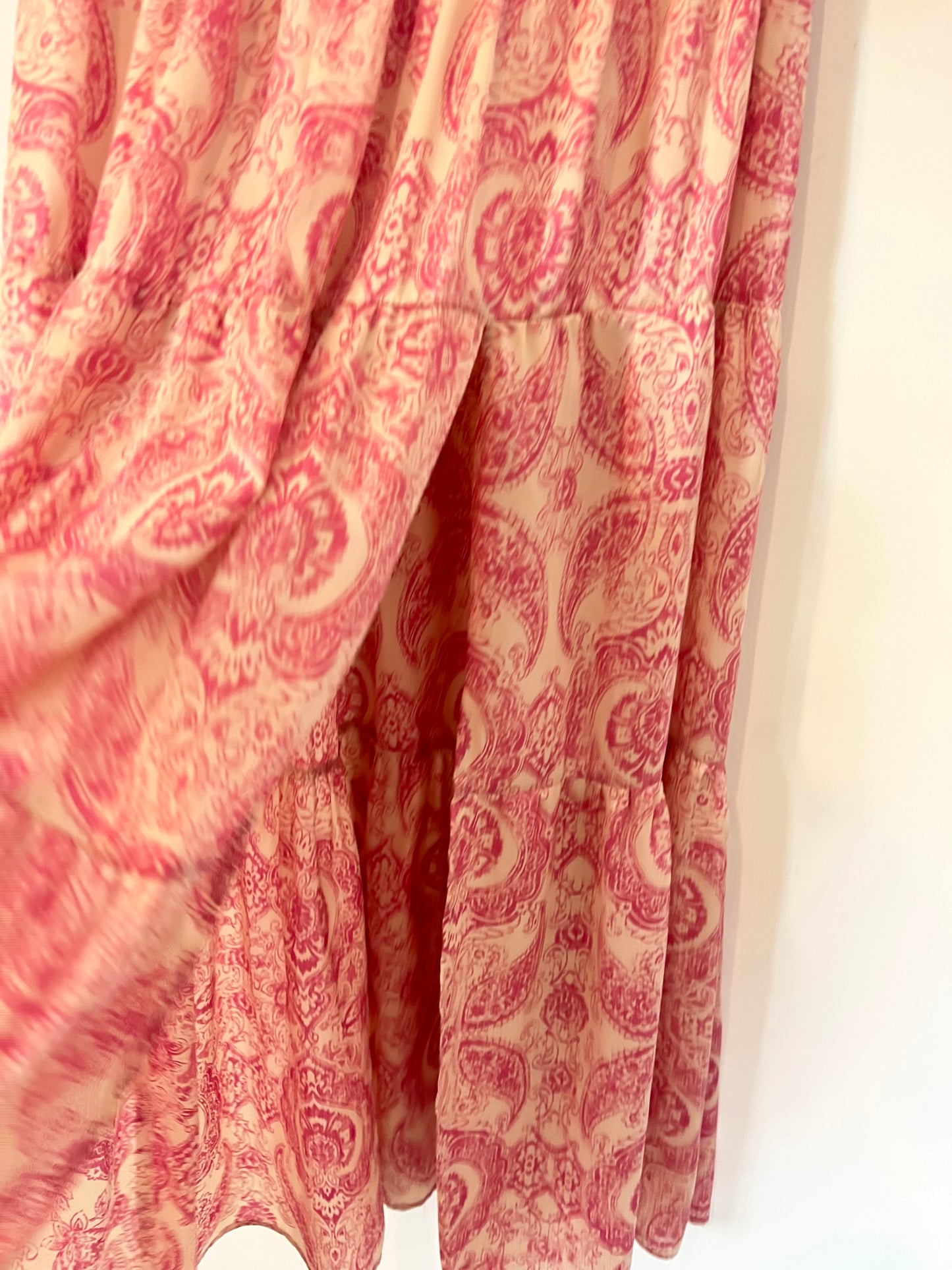 MAJE. Falda midi cintura nido de abeja. T 2 (S/M)