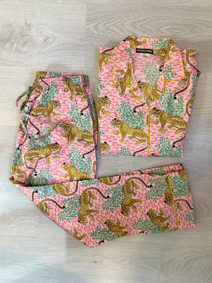 Conjunto algodón estampado tigre