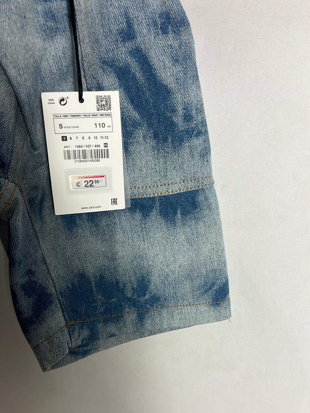 ZARA. Tie-dye denim shorts. Size 5 years
