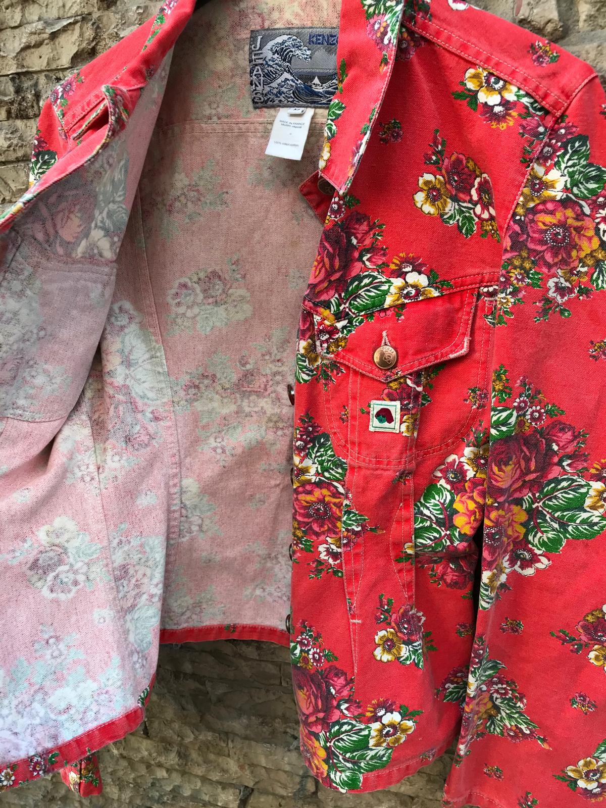 KENZO. Chaqueta denim vintage estampada