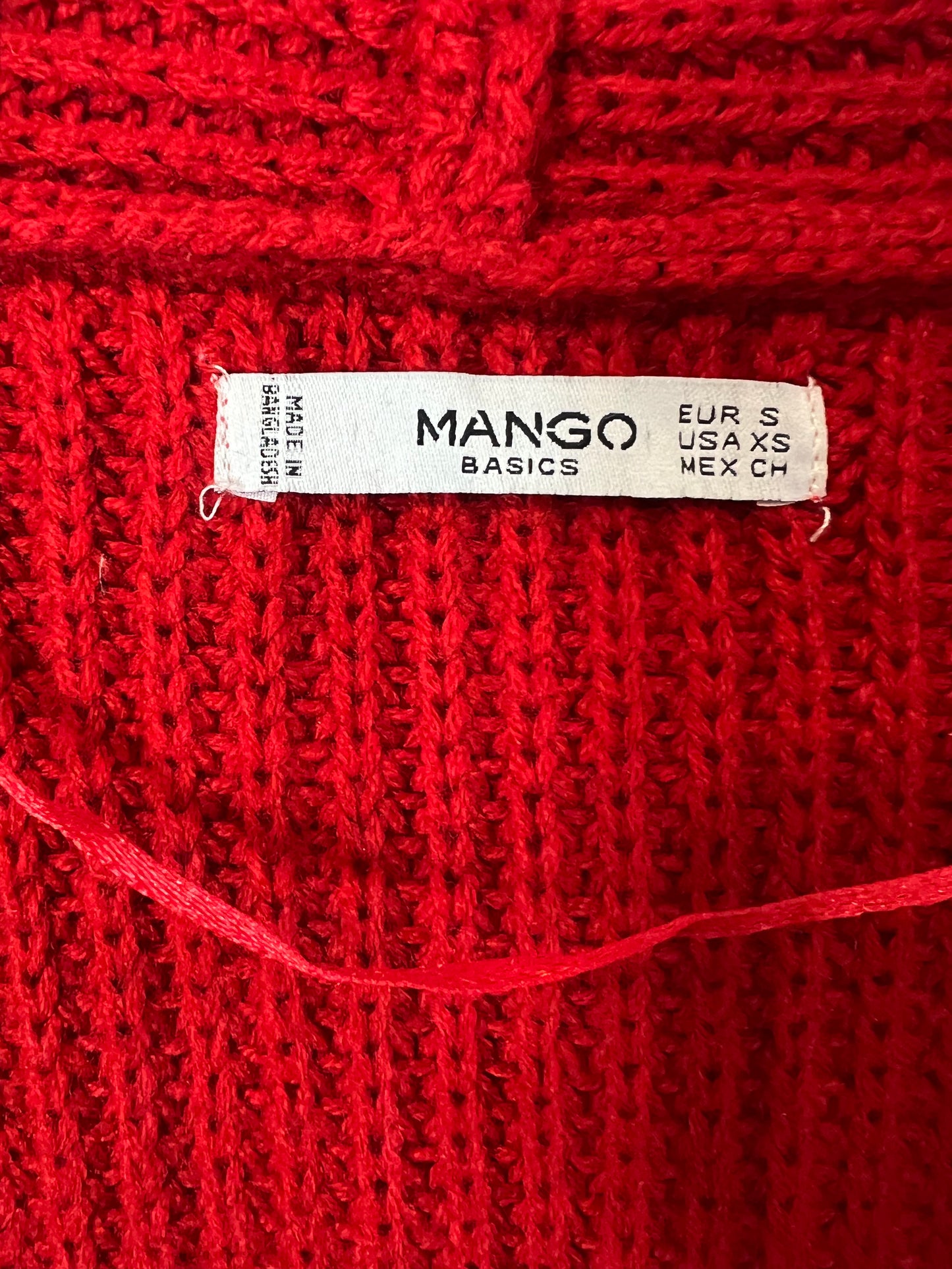 MANGO. Red open cardigan Ts