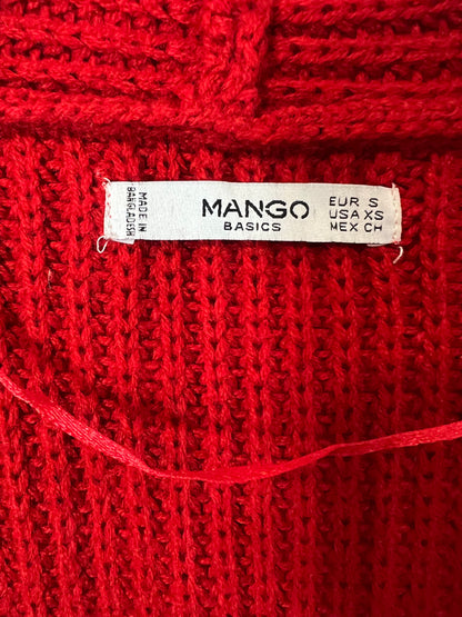 MANGO. Red open cardigan Ts