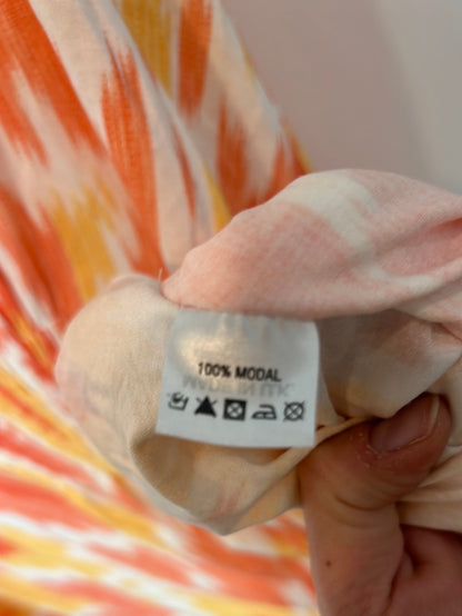 MELISSA ODABASH. Printed kaftan-style short dress. TM