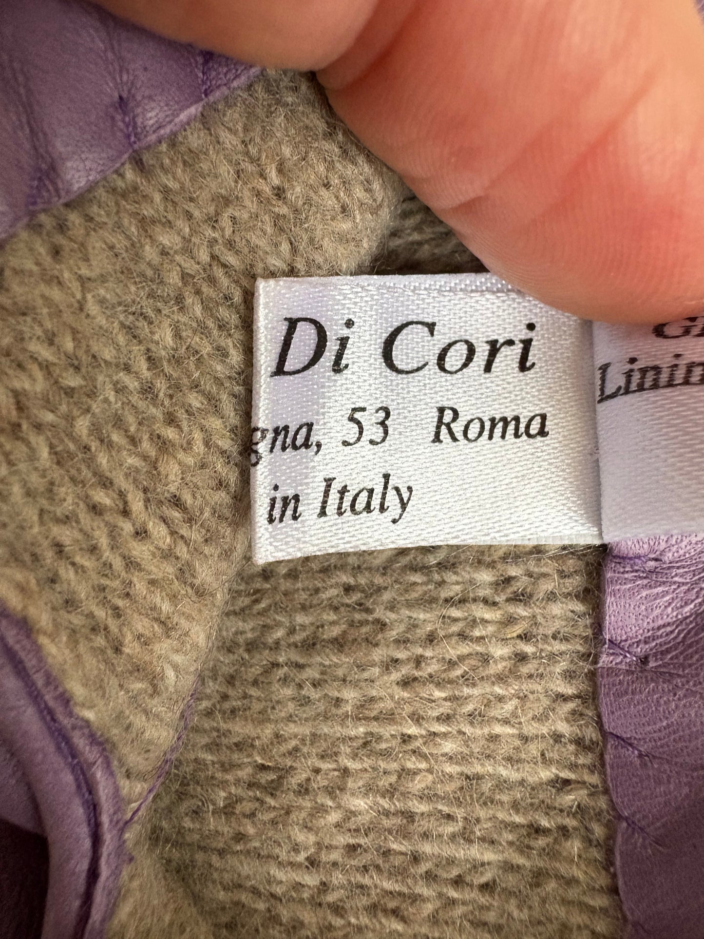 SERGIO DI CORI. Guantes piel y cashmere