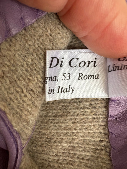 SERGIO DI CORI. Guantes piel y cashmere