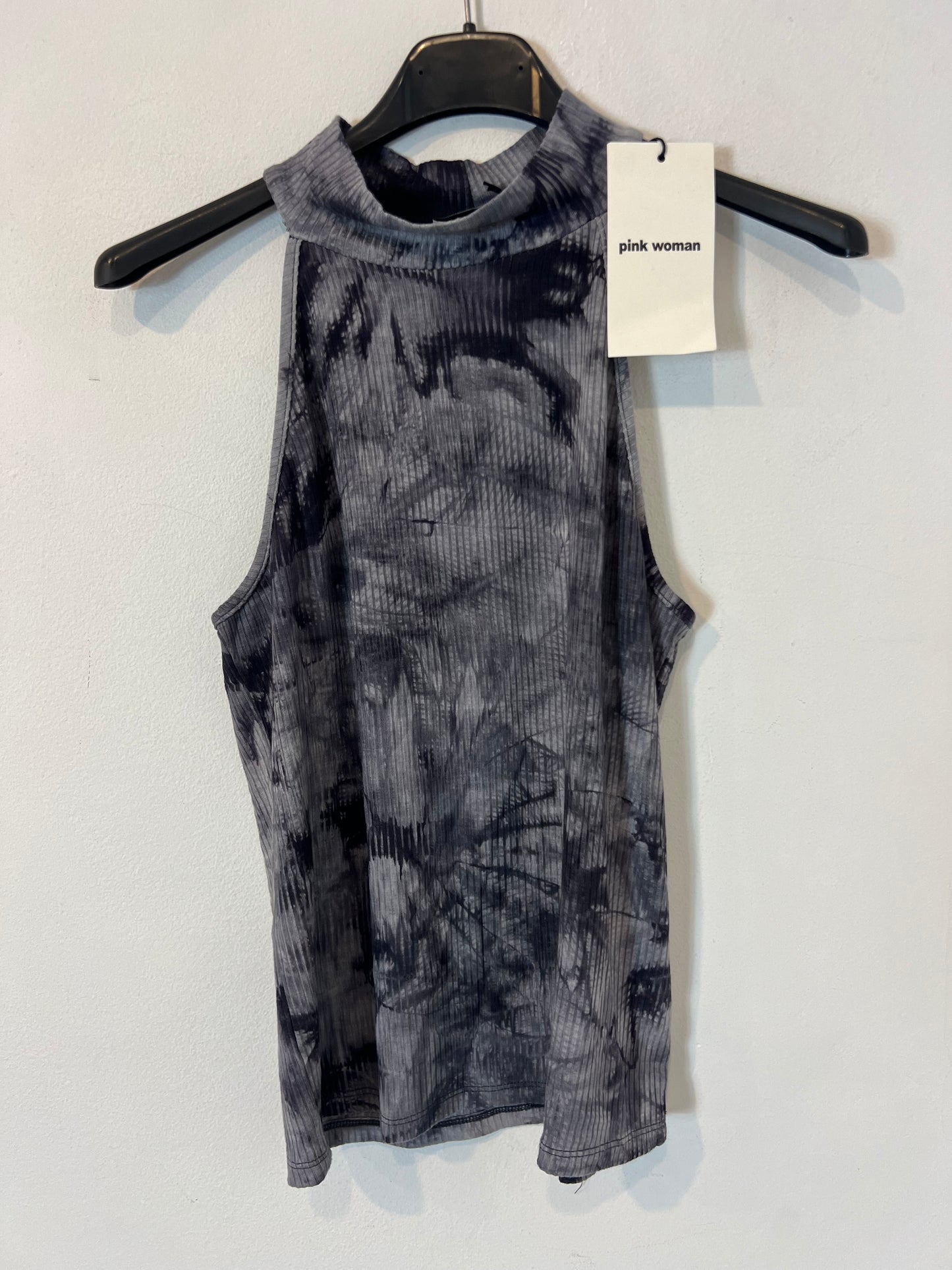 PINK WOMAN. top canalé tie dye T.l