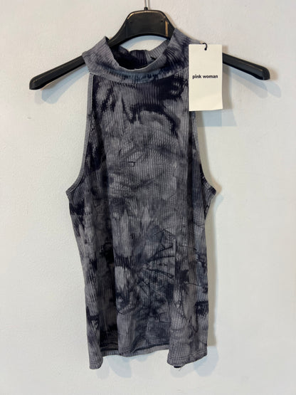 PINK WOMAN. top canalé tie dye T.l