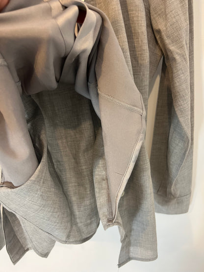BRUNELLO CUCINELLI. Double-layered gray silk shirt. TM