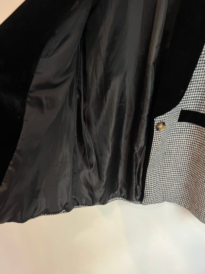 OTRAS. Chaqueta pata de gallo solapa terciopelo. T M