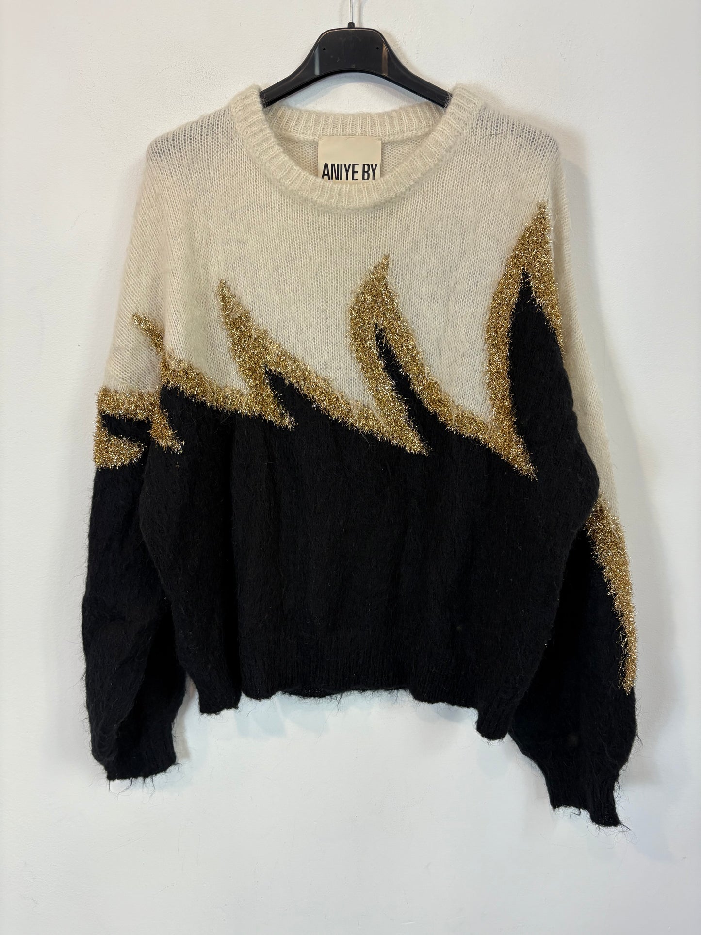 ANIYE BY. Gold thread sweater. TS