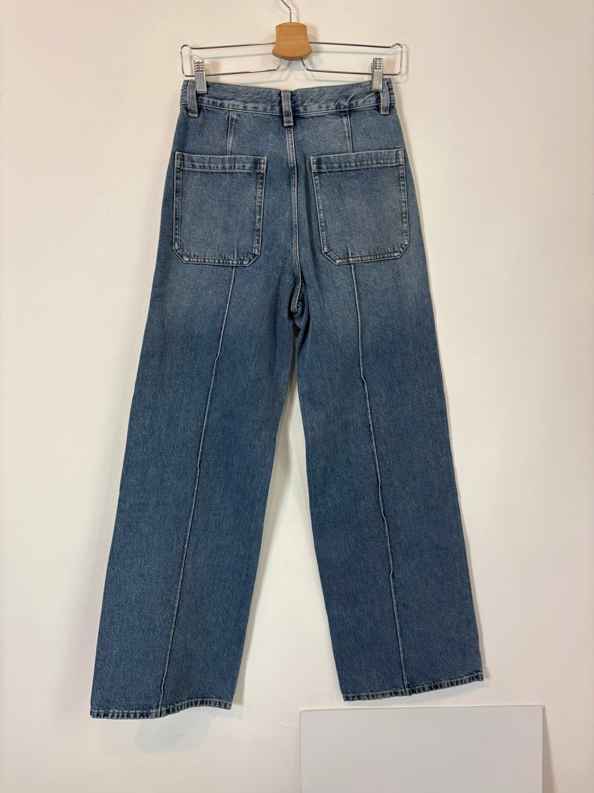 MASSIMO DUTTI. Denim pata ancha bolsillos