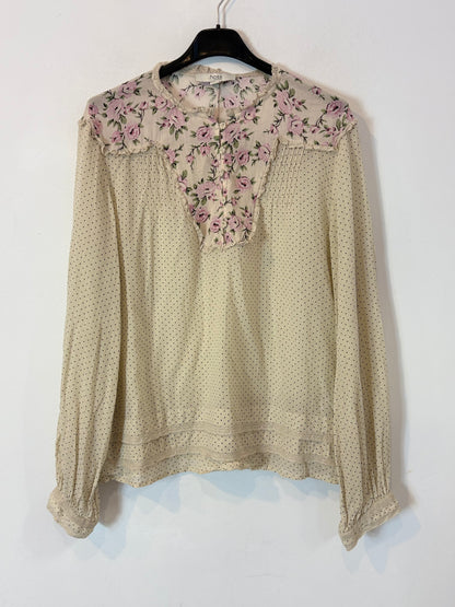 INTROPIA. Blusa estampada lunares