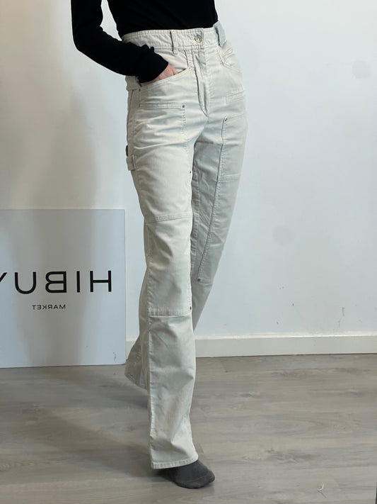 ISABEL MARANT. Pantalón beige textura