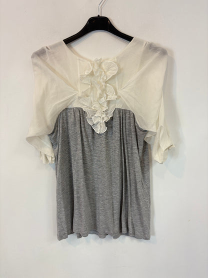 SPORTMAX CODE. Blusa bicolor con seda