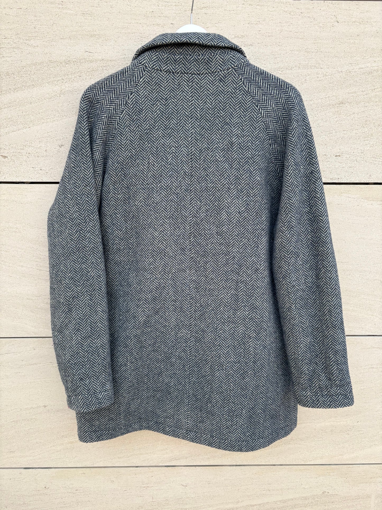 EMILE ET IDA. Chaqueta lana azul espiga