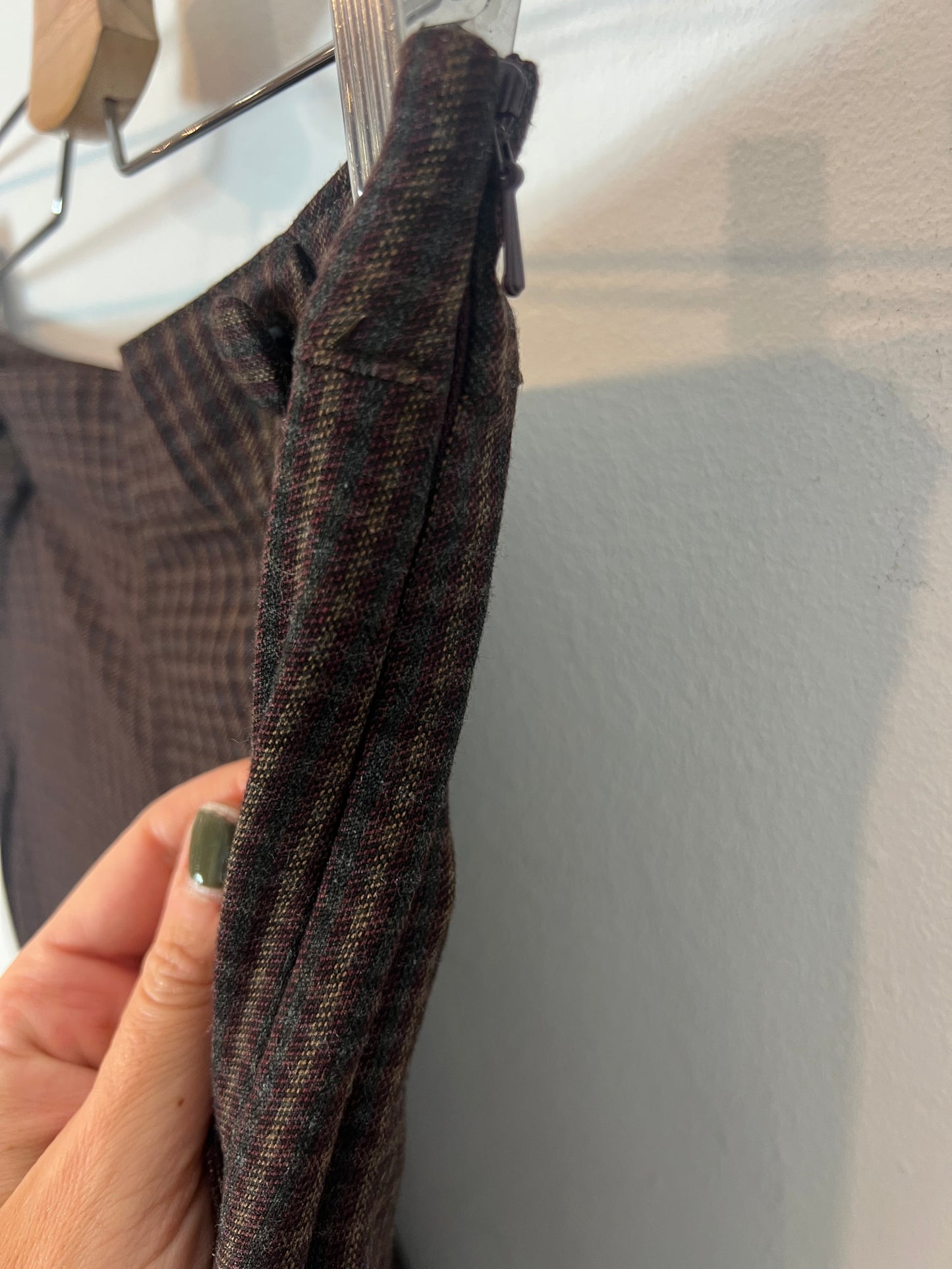 MONOPRIX. Pantalón cuadros pata ancha. T 36