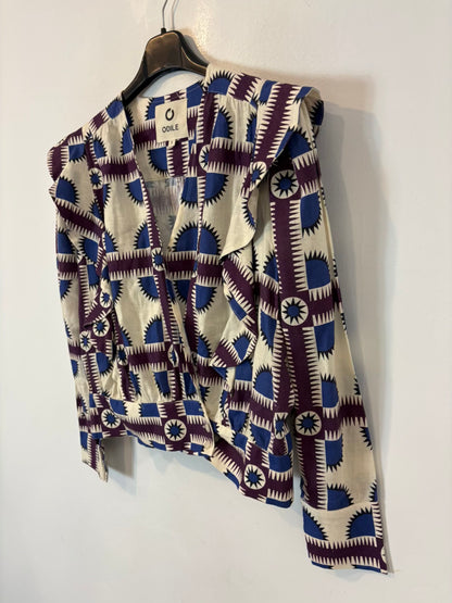 ODILE. Blusa estampada cruzada