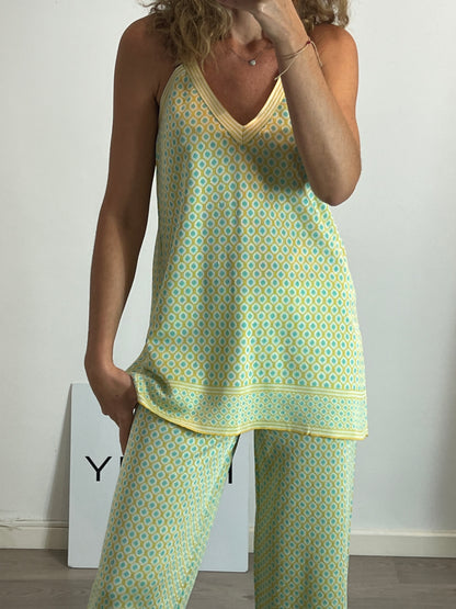 ZARA. Total look estampado detalles hilos T.m/l