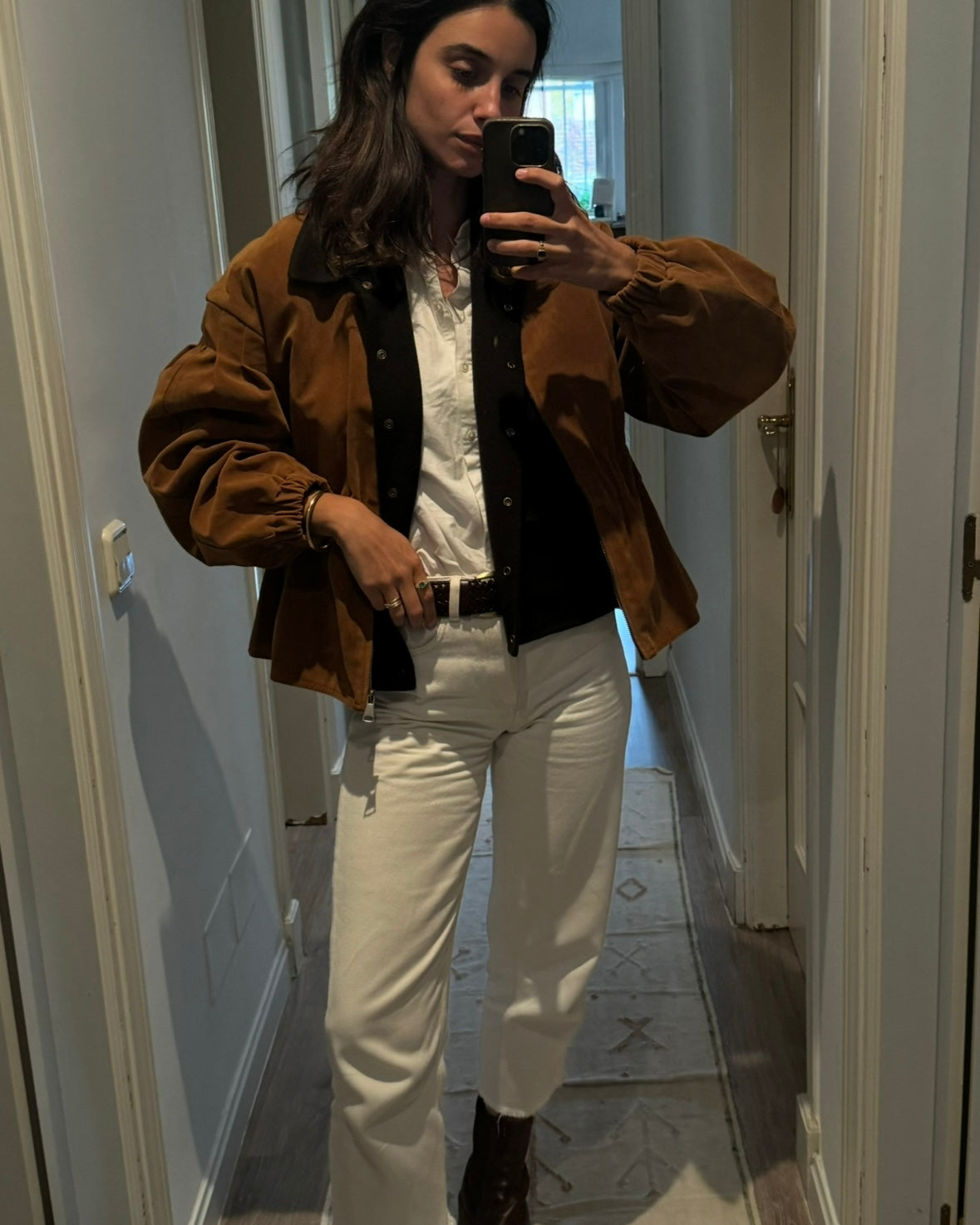 MASSIMO DUTTI. Pantalón Blanco denim T.36