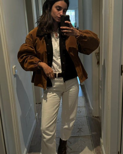 MASSIMO DUTTI. Pantalón Blanco denim T.36