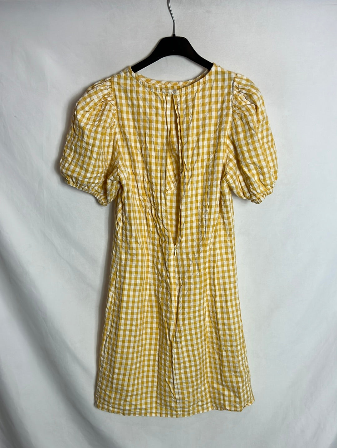 MANGO. Vestido corto cuadros vichy  T.m