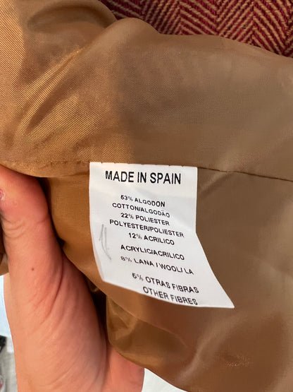 BARILOCHE. Blazer espiga roja y beige T.38