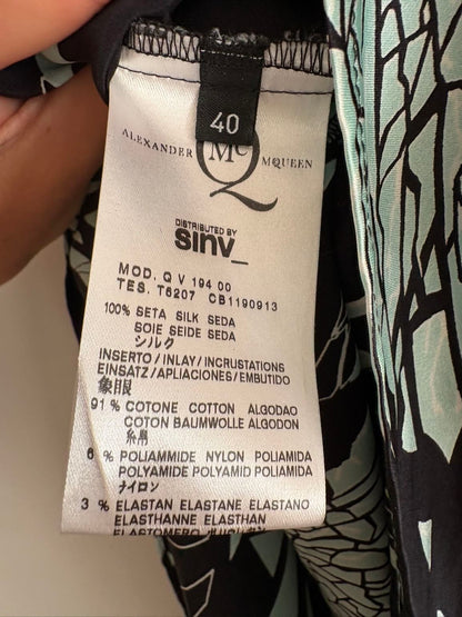 ALEXANDER McQUEEN. Vestido seda palabra de honor