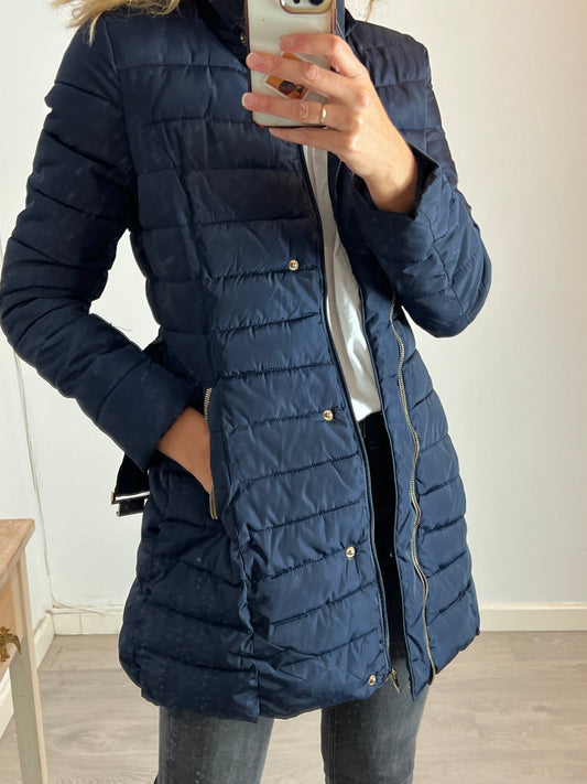 KELREBEC. Plumas azul detalle cremallera. T M