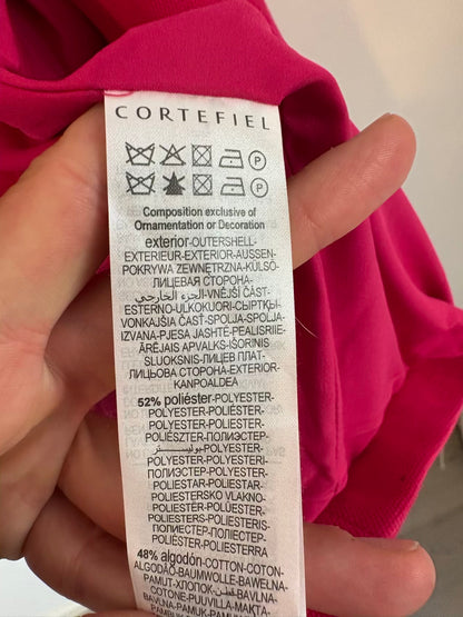ZARA. Long pink ribbed poncho Tm