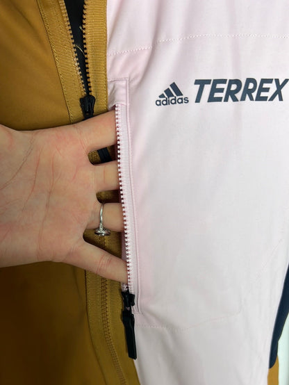 ADIDAS. Chaqueta tricolor estilo cortavientos. T XS
