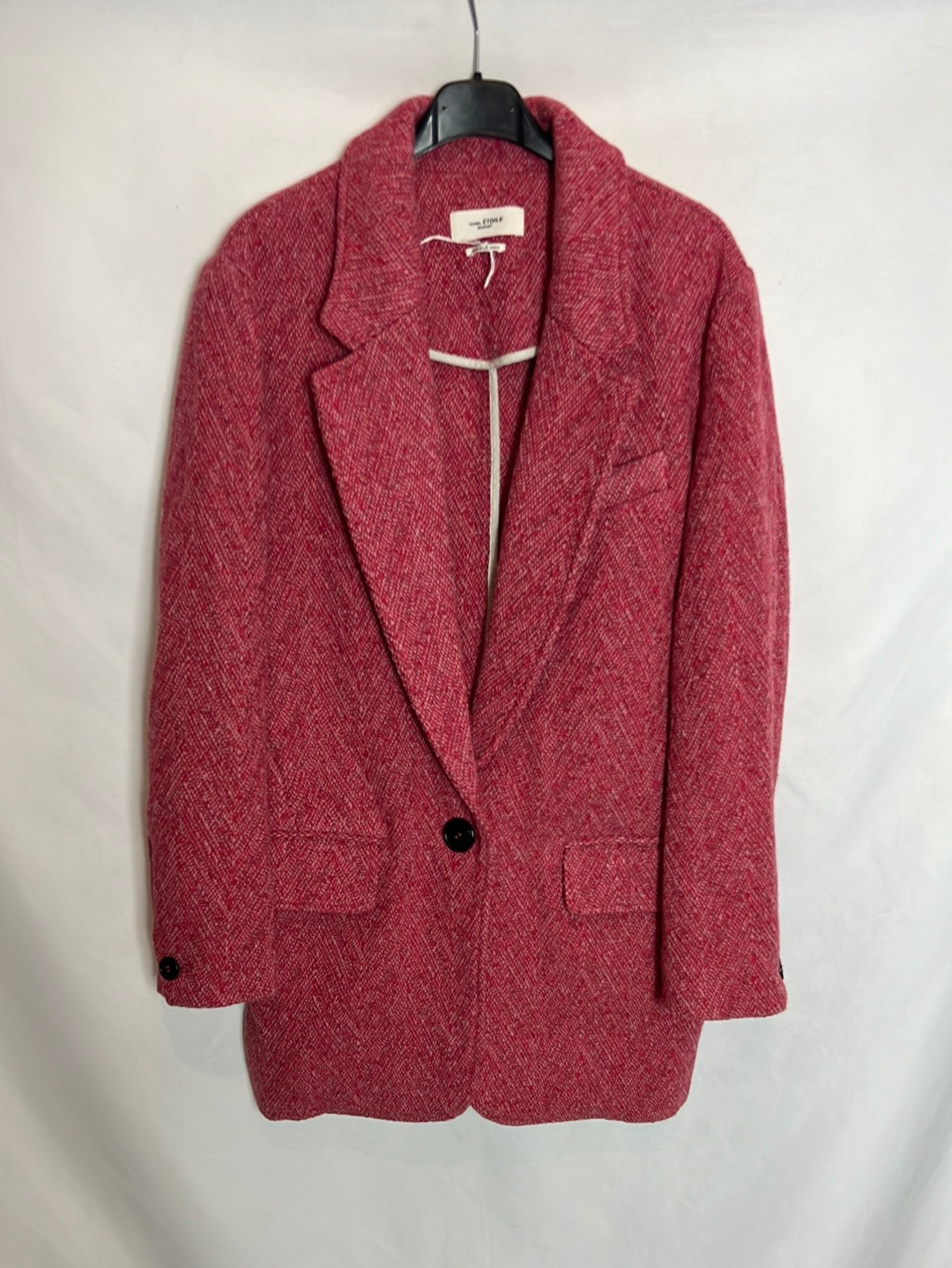 ISABEL MARANT ÉTOILE. Abrigo rosa jaspeado. T 34