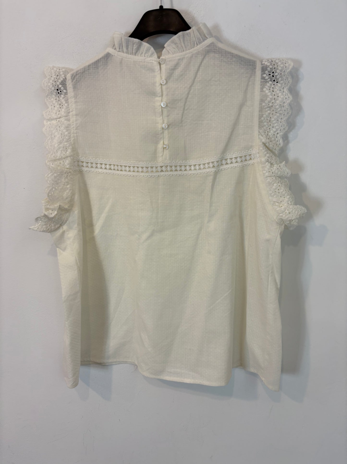 WHITE&amp;ONE. White cotton top. Size XS