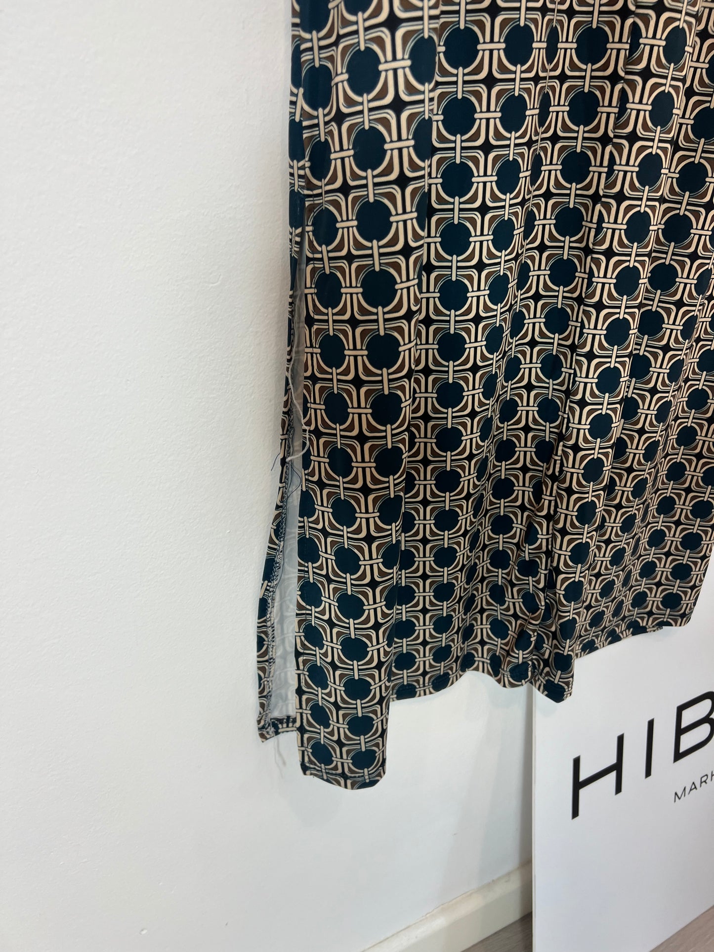 ZUA. Vestido largo estampado azul TU(S)