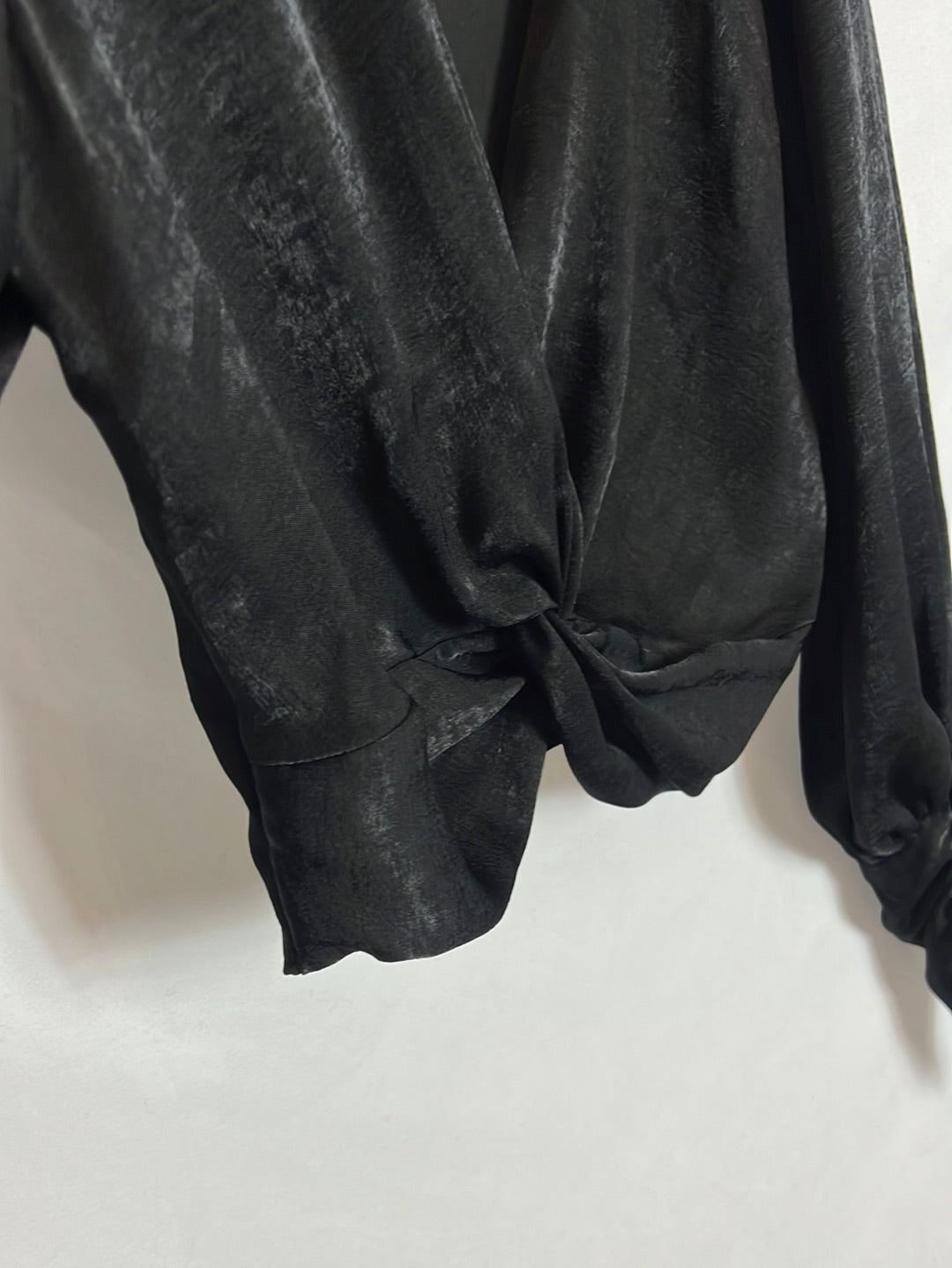 ZARA. Top textura negro nudo. T M