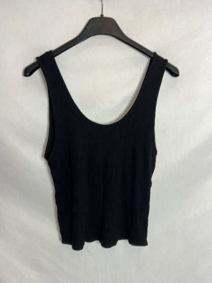 ZARA. Black ribbed top Tm