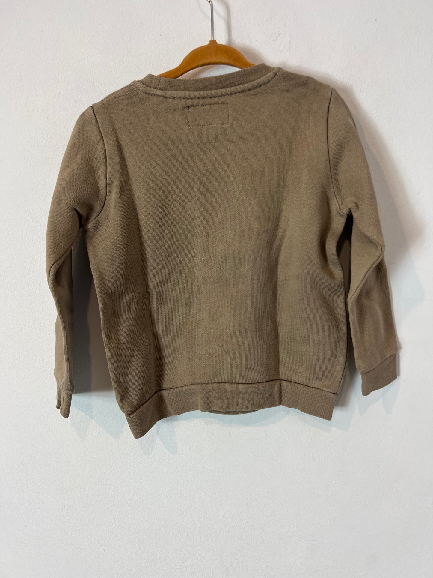 HACKETT. Sudadera beige logo. T 3-4 años