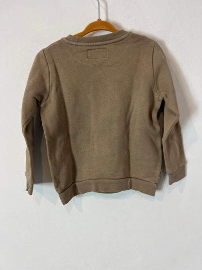 HACKETT. Sudadera beige logo. T 3-4 años