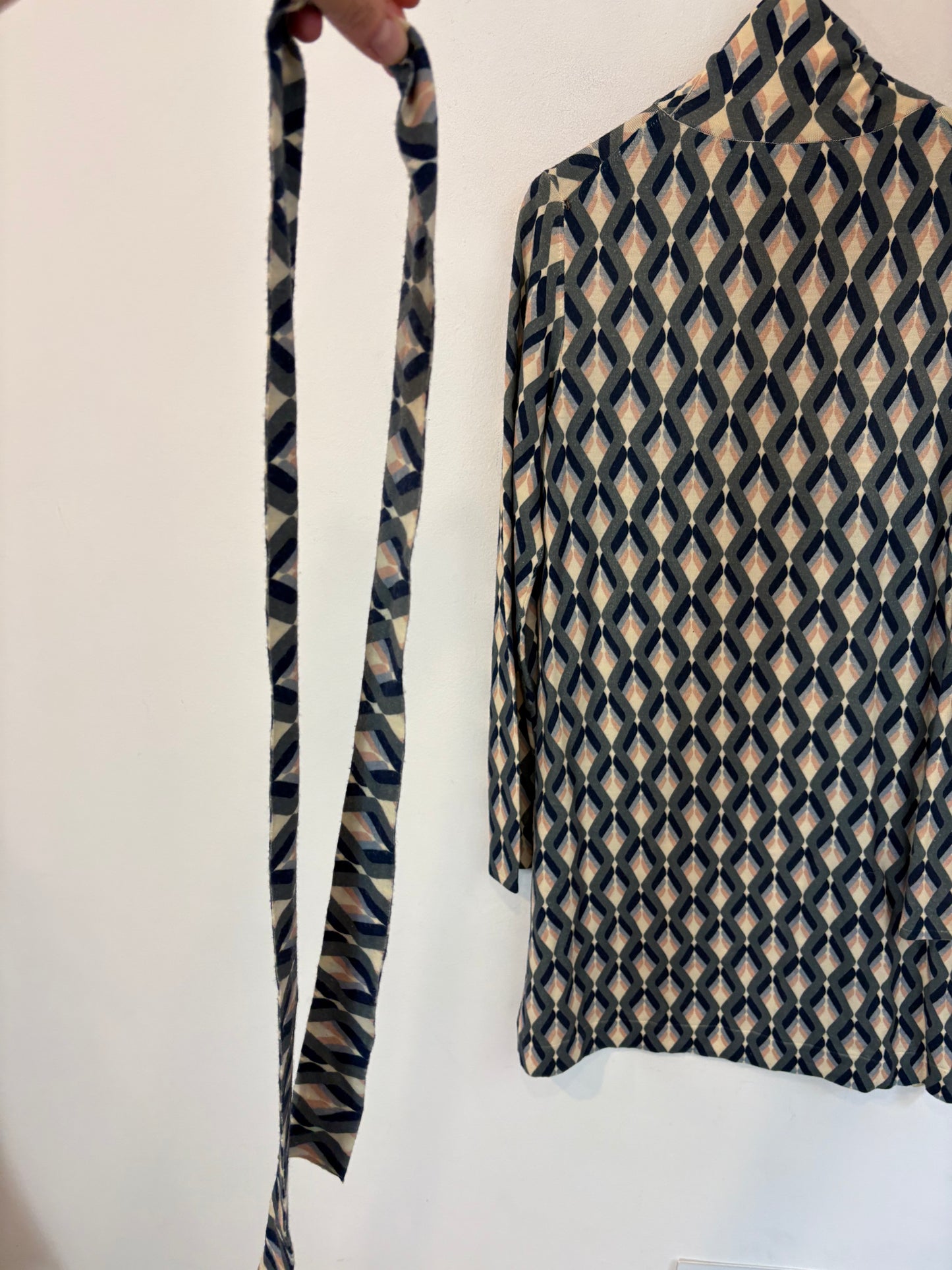 SPORTMAX. Vestido estampado geométrico punto