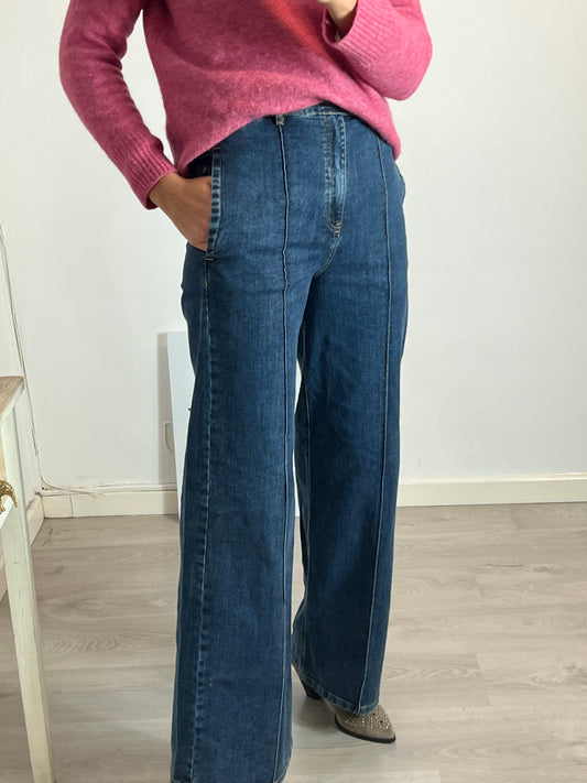 SCALPERS. Pantalón ancho denim T.36