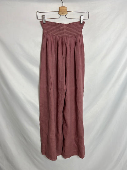 FORTE FORTE. A total look with a flowing pink blouse and trousers. Size 2(S)