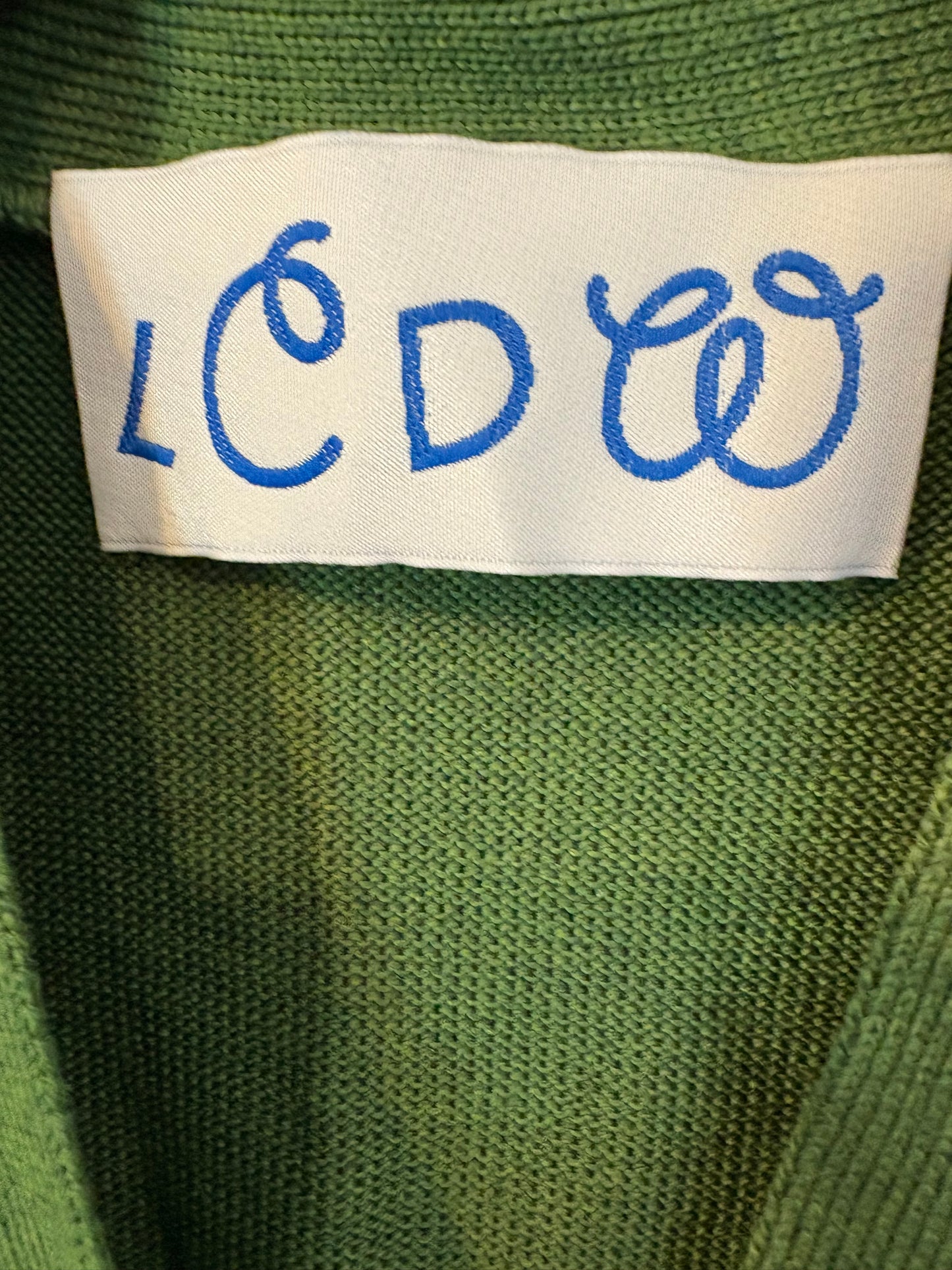 LA CASITA DE WENDY. Chaqueta lana verde hojas