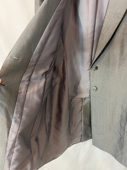 FÓRMULA JOVEN. Chaqueta larga gris textura. T 40( M)