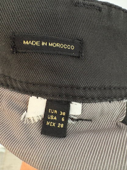 MASSIMO DUTTI. Pantalón chino gris oscuro. T 38