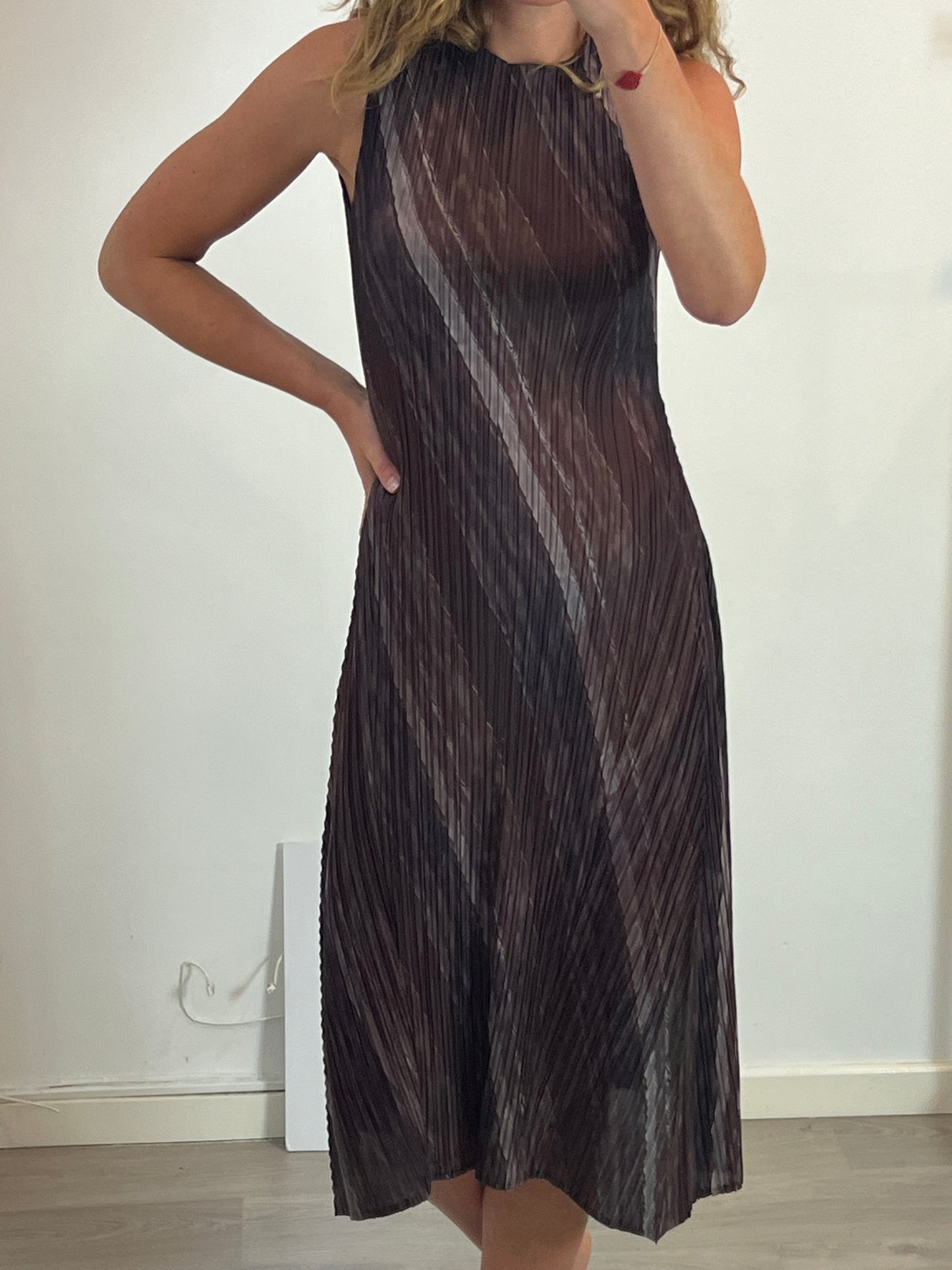 ADOLFO DOMINGUEZ. Long pleated dress S.xs – Hibuy market