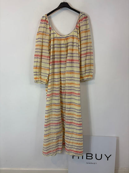 ZARA. Vestido largo estilo kaftán estampado