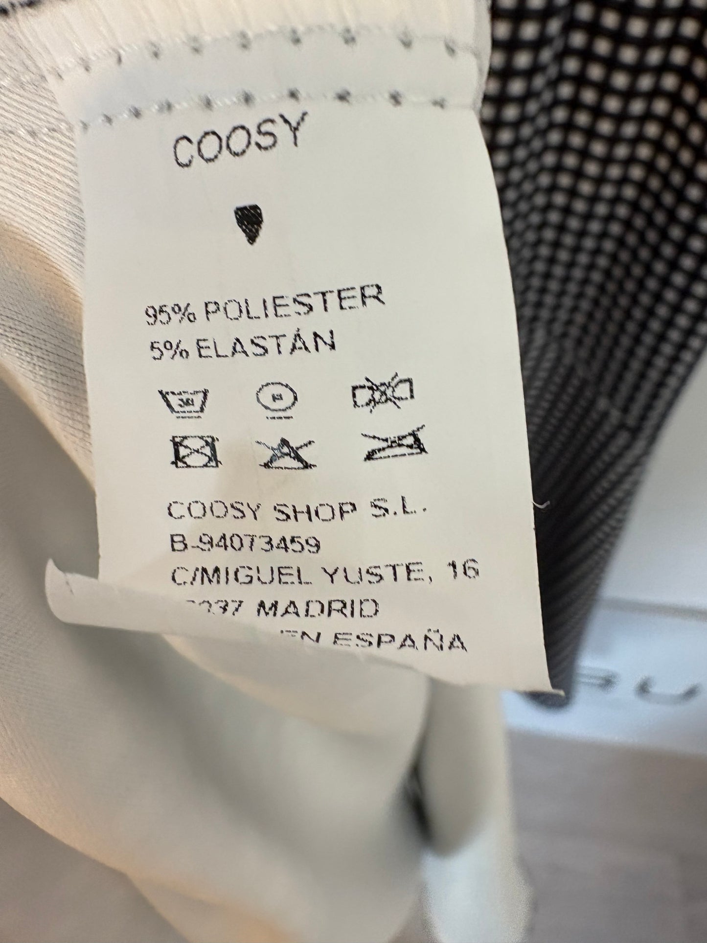 COOSY. Long stretch gingham dress. TS